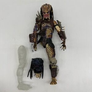 NECA Bad Blood Predator 8" Action Figure 2011 Incomplete Missing Leg W Extras